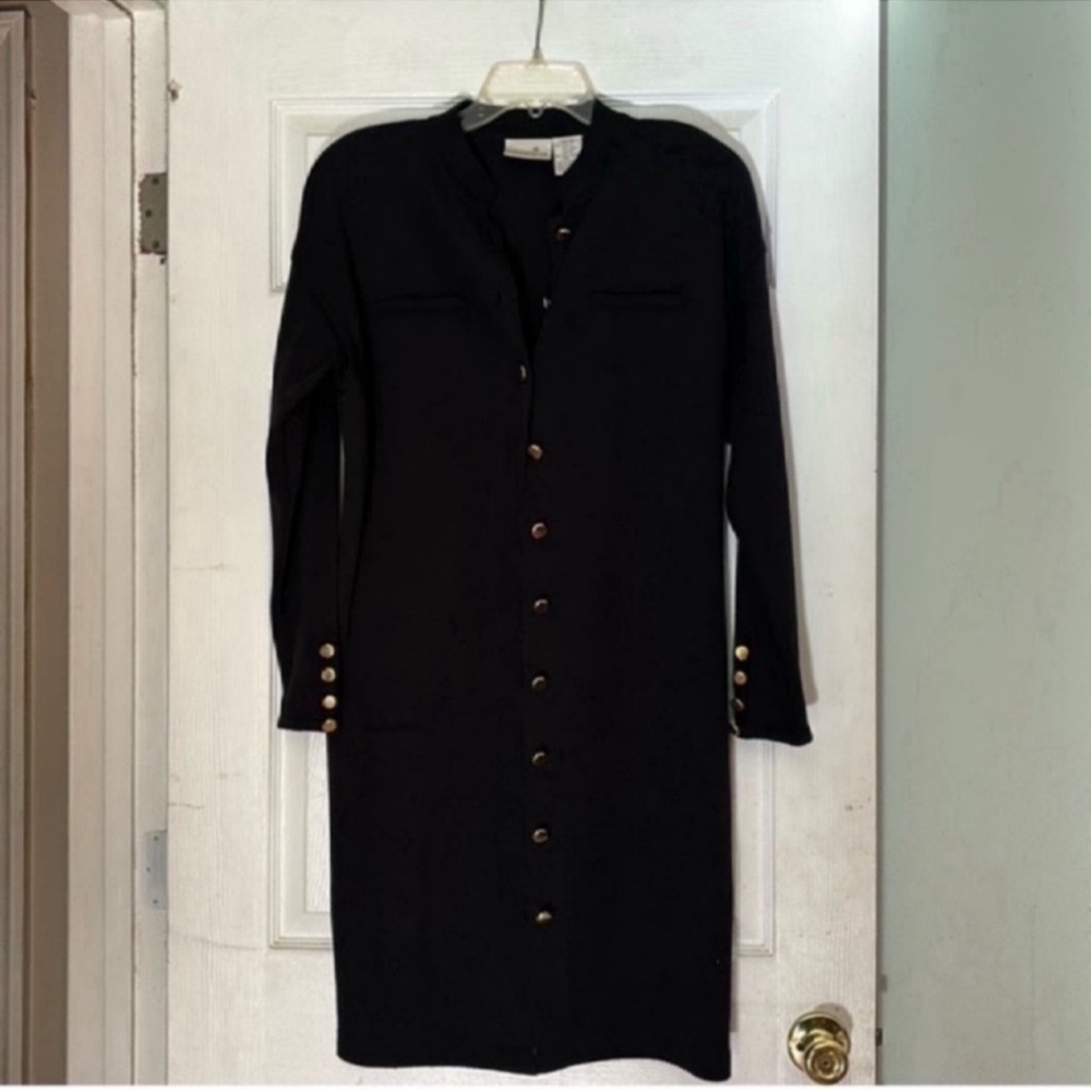 Liz Claiborne vintage Black sweater Dress Long Sleeve